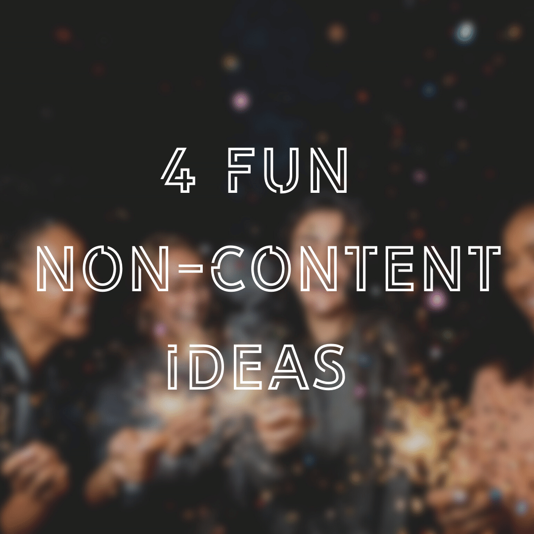 4 tips for fun, non-content sessions